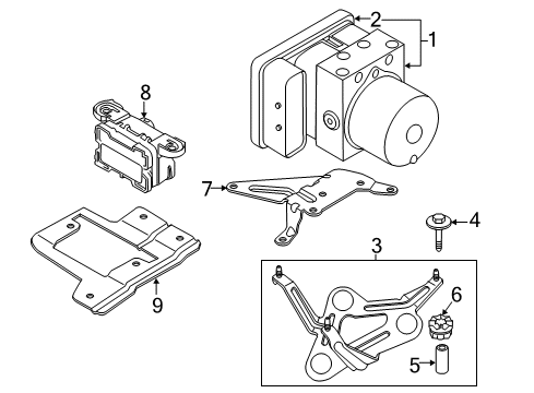 2015 BMW X1 Anti-Lock Brakes Control Unit Dxc Repair Kit Diagram for 34526856927