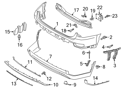 2022 Hyundai Palisade Bumper & Components - Rear Cap-RR Hook Diagram for 86617-S8000