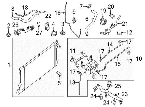 2016 Nissan NV2500 Powertrain Control Washer Outlet Diagram for 11062-AL501