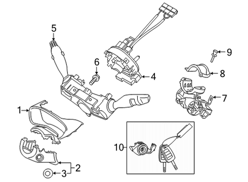 2022 Hyundai Santa Fe Shroud, Switches & Levers Panel Assembly-Cluster Facia Diagram for 84830-S2AA0-NNB