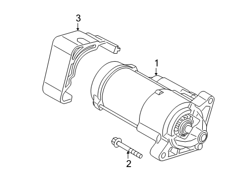 2017 BMW X1 Starter Starter Diagram for 12417645979