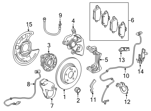 2019 Infiniti QX30 Rear Brakes Hose Assy-Brake, Rear Diagram for 46210-5DJ1A