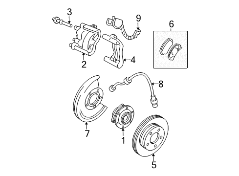 2002 Oldsmobile Bravada Anti-Lock Brakes Control Module Diagram for 19244892