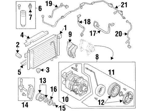 1996 Acura SLX Switches & Sensors Clutch, Magnet Diagram for 8-97079-274-0