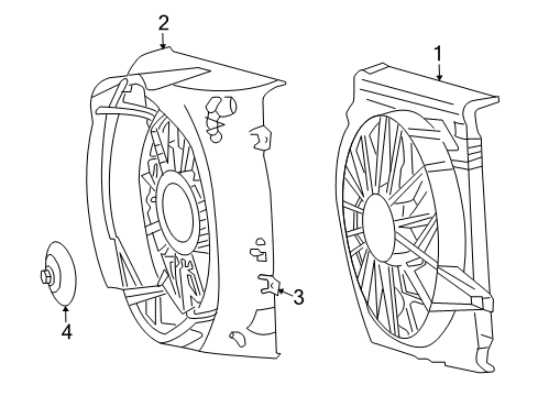 2007 Jeep Liberty Cooling System, Radiator, Water Pump, Cooling Fan Fan-Radiator Cooling Diagram for 5183563AA