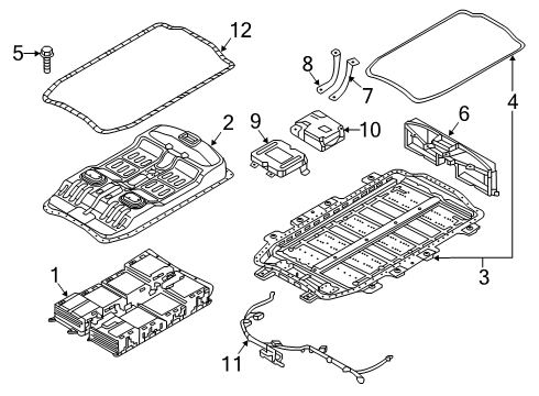 2017 Kia Soul EV Battery, Cooling System Duct Assembly-Battery Module Diagram for 37574E4000