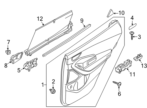 2017 Hyundai Santa Fe Sport Interior Trim - Rear Door Cap-Rear Door Pull Handle, RH Diagram for 83724-2W000-RYN