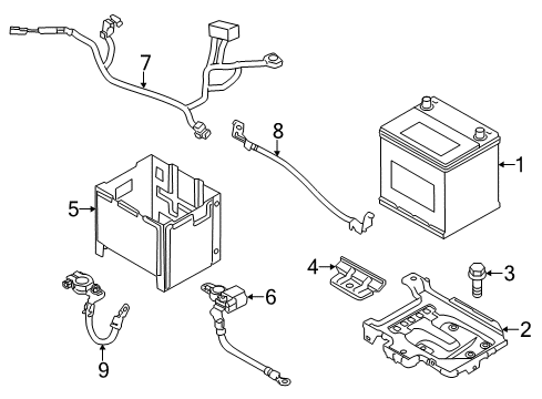 2015 Hyundai Elantra Battery Wiring Assembly-Battery Diagram for 91851-3Y120