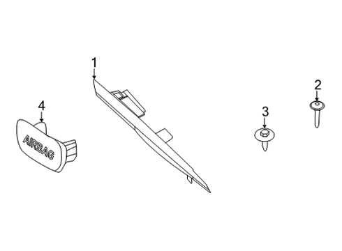 2021 BMW 228i xDrive Gran Coupe Interior Trim - Quarter Panels COVER, COLUMN D, LEFT Diagram for 51438096757