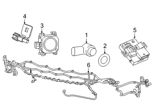 2021 Jeep Cherokee Automatic Temperature Controls SENSOR-ADAPTIVE SPEED CONTROL MODU Diagram for 68518014AA