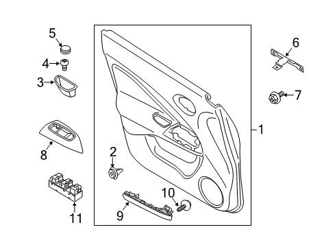 2013 Nissan Juke Front Door HNLDE Pull Front RH Diagram for 80950-1KA0A