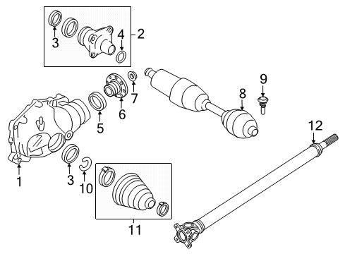 2021 BMW X4 Carrier & Front Axles FINAL DRIVE (FRONT AXLE) Diagram for 31508487443