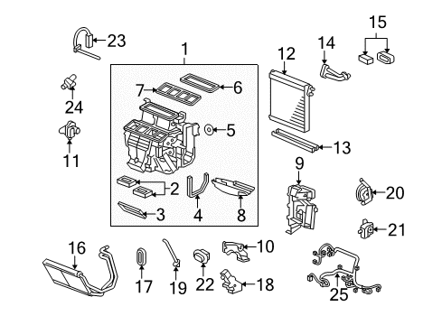 2010 Acura TL A/C & Heater Control Units Motor Assembly, Temp Dr Diagram for 79160-TK8-A41