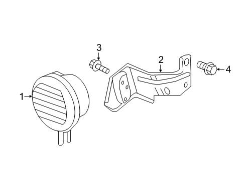 2019 Honda Clarity Electrical Components Bracket Diagram for 37451-TRT-A00