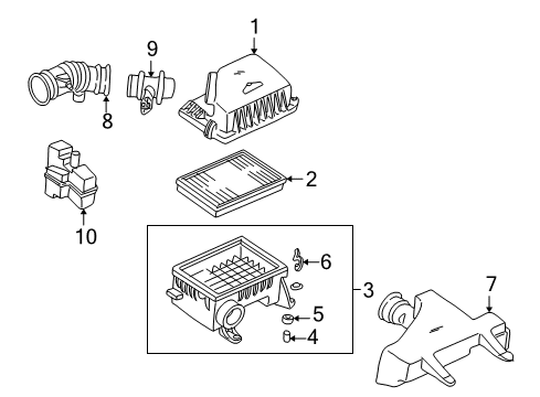 2002 Hyundai Accent Filters Resonator Assembly Diagram for 28190-22611