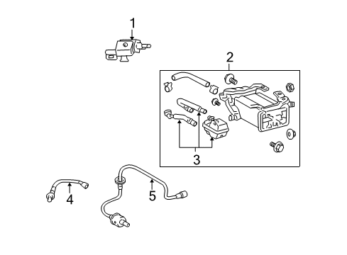 2006 Lexus GS300 Emission Components Valve Assy, Vacuum Switching, NO.1 Diagram for 25860-31040