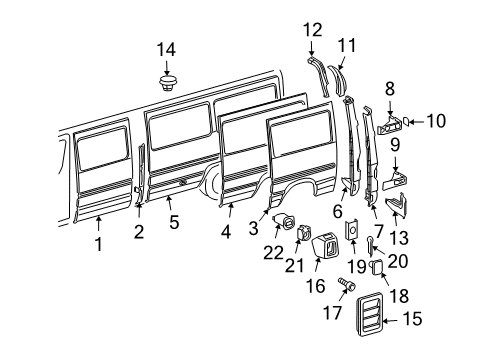 2003 Dodge Sprinter 2500 Side Panel & Components Check Diagram for 5104423AA