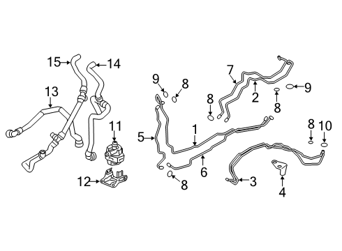 2019 BMW X7 Auxiliary Heater & A/C SUCTION PIPE Diagram for 64536813589