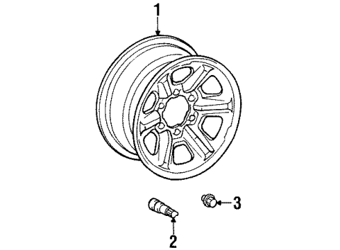 1997 Lexus LX450 Wheels Wheel, Disc Diagram for 42611-60130