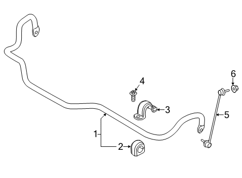 2021 BMW 330i xDrive Stabilizer Bar & Components - Front STABILIZER FRONT WITH RUBBER Diagram for 31301543205