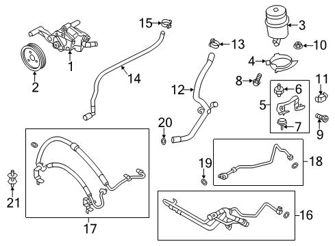 2016 BMW M6 P/S Pump & Hoses, Steering Gear & Linkage Hose Clamp Diagram for 32416751127