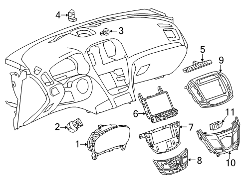 2016 Buick Regal Blower Motor & Fan Cluster Diagram for 23347010