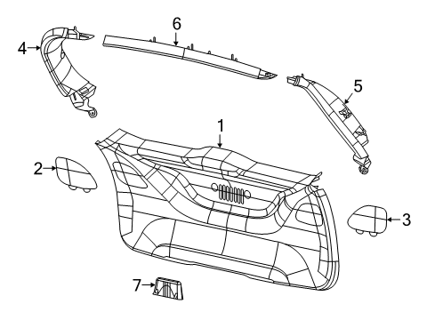 2018 Jeep Compass Interior Trim - Lift Gate Pull Cup-LIFTGATE Diagram for 6LN33DX9AA