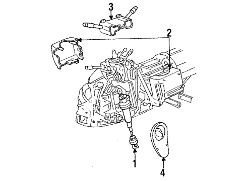 1997 Dodge Stratus Switches Column-Steering Diagram for 5080792AB