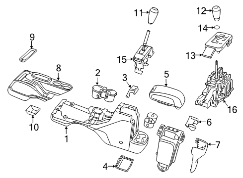 2014 Jeep Wrangler Gear Shift Control - AT Cap-Screw Cover Diagram for 68090827AA