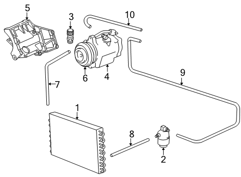 1997 BMW 740i Air Conditioner Evaporator Diagram for 64118372191