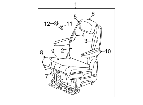 2008 Chrysler Town & Country Second Row Seats Seat Cushion Foam Diagram for 68027736AA