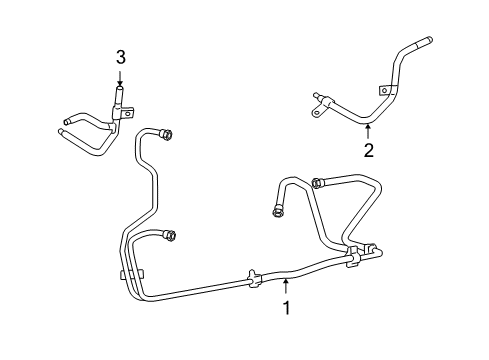 2007 Lincoln MKZ Trans Oil Cooler Cooler Pipe Diagram for 6E5Z-7A031-A