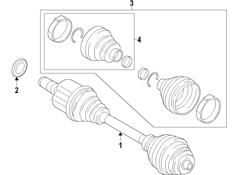 2021 BMW X2 Axle Shafts & Joints, Drive Axles SHAFT SEAL Diagram for 24278699897