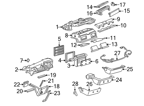 2000 Buick Park Avenue Air Conditioner Evaporator Asm, A/C Diagram for 52494341