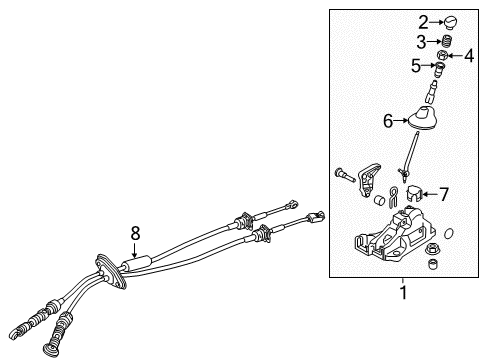 2014 Kia Soul Gear Shift Control - MT Bracket-Shift Lever Diagram for 43731B2100