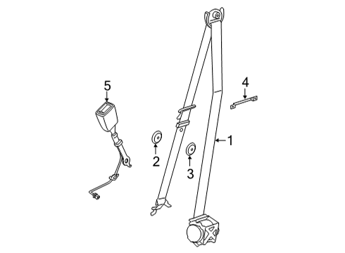 2020 BMW 228i xDrive Gran Coupe Front Seat Belts FELT Diagram for 72115A025F7