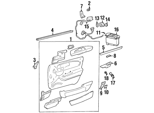 2001 Lincoln Continental Fuel Door Latch Assembly Diagram for F3LY-6328610-A