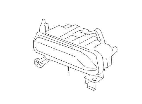 2021 Kia Telluride Fog Lamps Front Fog Lamp Assembly Diagram for 92202S9010