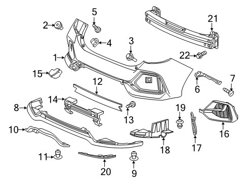 2021 Honda Civic Bumper & Components - Rear Reflector Assy., L. RR. Diagram for 33555-TDJ-J01