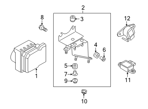 2012 Infiniti M35h Hydraulic System Control Assembly-Brake Diagram for 46007-1MA5B