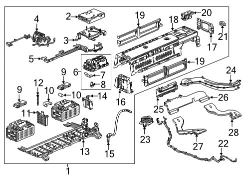 2018 Buick LaCrosse Hybrid Components, Battery, Cooling System Air Inlet Diagram for 23119193