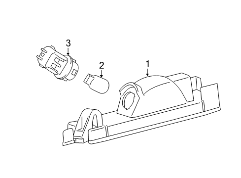 2012 Scion iQ Bulbs License Lamp Diagram for 81271-52020