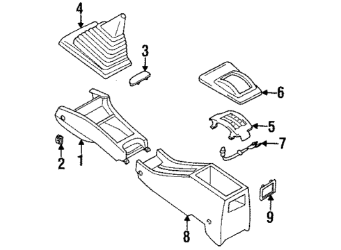 1997 Nissan Sentra Center Console Indicator Assembly-Torque Converter Diagram for 96940-1E410