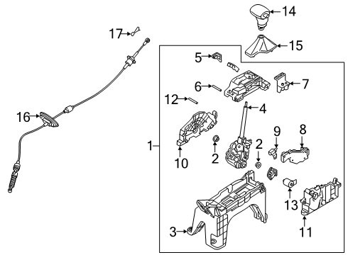 2020 Kia Telluride Center Console Pad U Diagram for 46781S9100