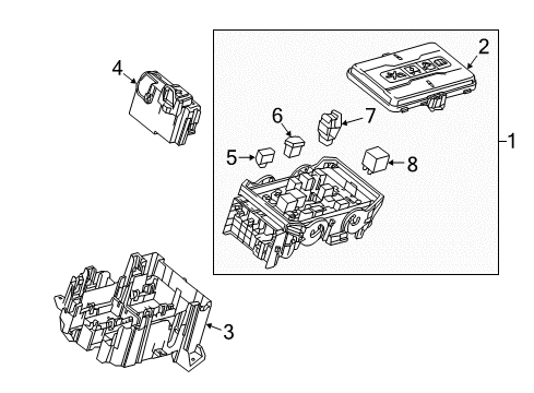 2022 Chevrolet Malibu Fuse & Relay BLOCK ASM-ENG WRG HARN JUNC Diagram for 84950508