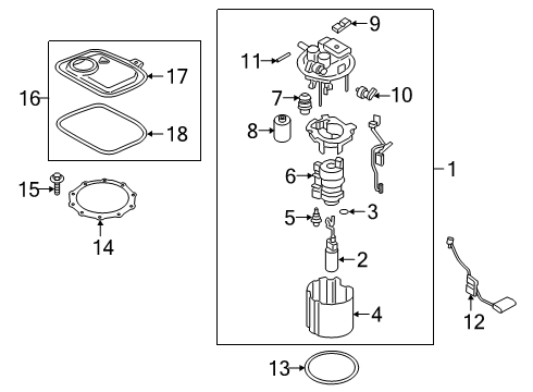 2019 Hyundai Veloster Filters Valve Assembly-Fuel Cut Diagram for 31155-J3500