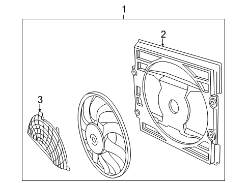 2006 BMW 330Ci A/C Condenser Fan Compression Shroud Diagram for 64546928035