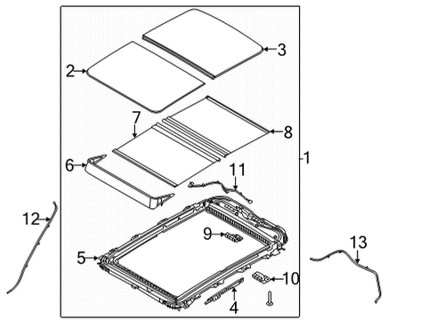 2021 Genesis GV80 Sunroof Joint-Hose Drain Diagram for 81686D2200