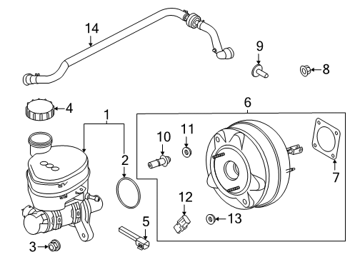 2021 Ford Mustang Hydraulic System Vacuum Tube Diagram for KR3Z-2420-C