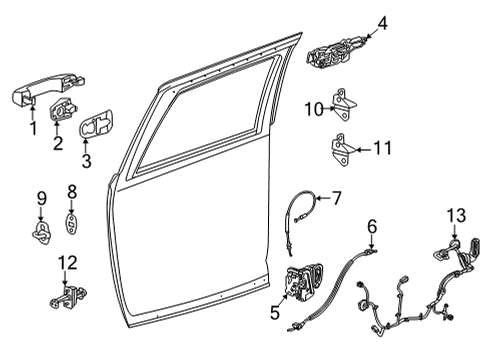 2022 Chevrolet Suburban Front Door Harness Diagram for 84806448